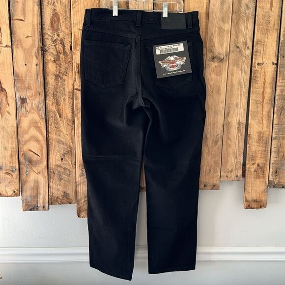 NWT Vintage Harley‎ Davidson Classic Women's McJean Denim Black Size 12P - Picture 1 of 13